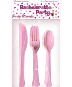 Bachelorette Party Utensils Pink 10 Per Pack