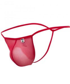 Male Basics Mob Tulle T-thong Red L/xl