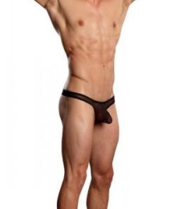 Euro Male Mesh Thong Black S/M
