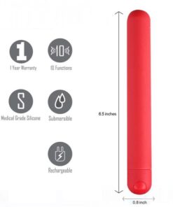 Abbie Long Rechargeable Bullet Red