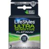 Lifestyles Ultra Sensitive Platinum Latex Condoms Pack Of 3