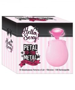 Hello Sexy! Petal To The Metal Rose Suction Vibe Pink