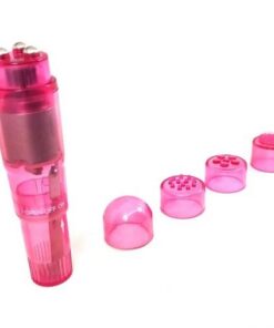 Cloud 9 Novelties Mini Massager Pocket Rocket Pink & 4 Attachments