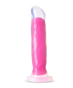 Neo Elite - Glow-in-the-dark Marquee - 8-inch Silicone Dual-density Dildo - Neon Pink