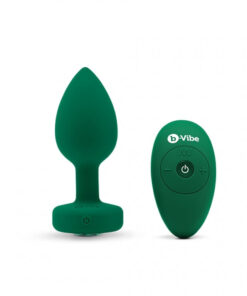 B-vibe Vibrating Jewels - Remote Control- Rechargeable - Emerald (m/l)