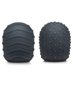 Le Wand Original Silicone Textured Covers Black Pack Of 2