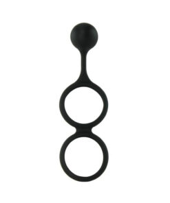 My Cock Ring Scrotum Ring With Weighted Ball Banger Silicone Black