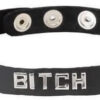Wordband Collar Bitch  - Black