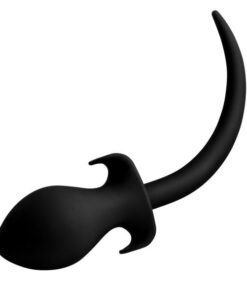 Woof XL Silicone Puppy Tail Butt Plug Black