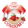 Lubricated Flavored Endurance Condoms 3 Per Pack Strawberry