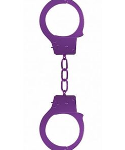 Ouch Beginners Handcuffs Metal Purple