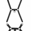 Ouch! Skulls & Bones Male Harness With Spikes Black