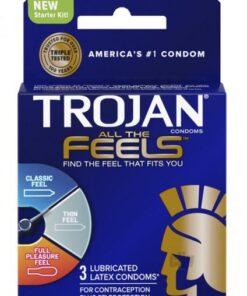 Trojan All The Feels Condoms - Pack Of 3