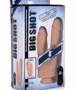 Vibrating And Rotating Remote Control Silicone Double Dildo