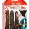 Vac-U-Lock Vibrating Ultraskyn Couples Set with Remote - Brown