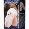 Blue Line Silicone Chastity Cage - White