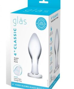 4 In Classic Glass Butt Plug