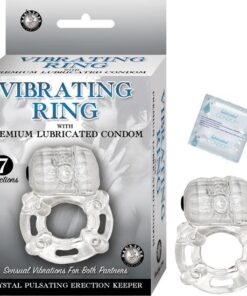 Vibrating Ring Crystal Pulsating Erection Keeper Clear