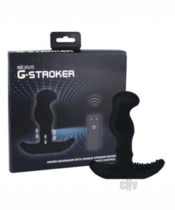 G Stroker Unisex Massager W Beads Black
