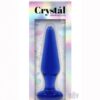 Crystal Glass Tapered Plug Med Blue