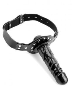Deluxe Ball Gag With Dildo Black
