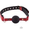 Rouge Leather Ball Gag Red