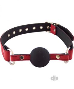 Rouge Leather Ball Gag Red