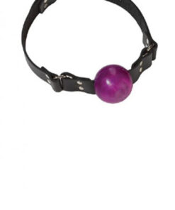 Small Ball Gag With Buckle 1.5 Inch Purple
