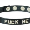 Wordband Collar Fuck Me - Black