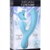 8x Silicone Suction Rabbit - Teal