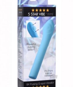 5 Star 9x Pulsing G-spot Silicone Vibrator - Teal