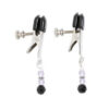 Adjustable Broad Tip Nipple Clamps W/Purple Beads