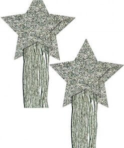 Pastease Silver Glitter Tassle Stars OS