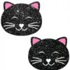 Kitty Black Glitter Cat Pasties O/S