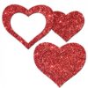 Pastease Glitter Peek A Boob Hearts Pasties Red