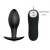Pretty Love Vibrating Bulb Shaped Butt Plug Black