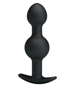 Pretty Love 4.05 inches Silicone Anal Plug with Ball Black