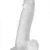Crystal Addiction Dong 8 inches Clear