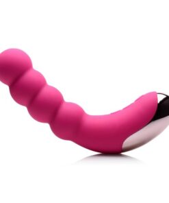 Curve Novelties Gossip Silicone Beaded Vibrator 50x - Magenta