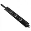 Rouge Padded Leather 3 D-Ring Collar Black