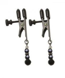 Black Beaded Clamps - Adjustable Broad Tip