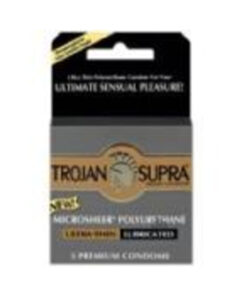 Trojan Supra Microsheer Polyurethane Condoms 3 Pack