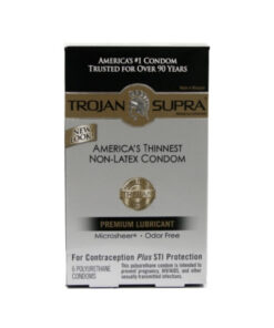 Trojan Supra Microsheer Polyurethane Condoms 6 Pack