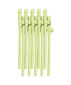 Bachelorette Party Favors Dicky Sipping Straws Glow In The Dark 10pc.