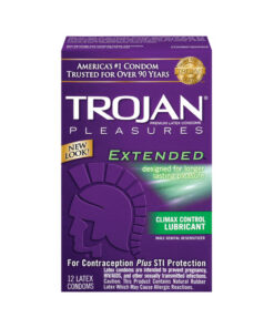 Trojan Extended Pleasure Condoms With Climax Control Lubricant