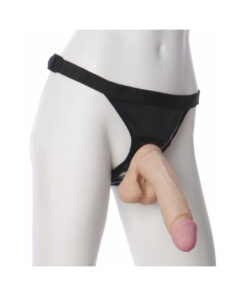 Vac-U-Lock 8" Ultraskyn Dildo with Ultra Harness - Beige
