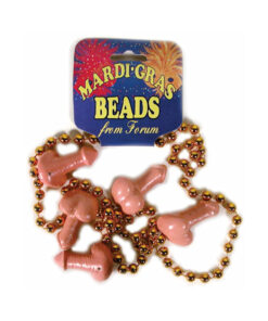 Mardi Gras Penis Beads Beige