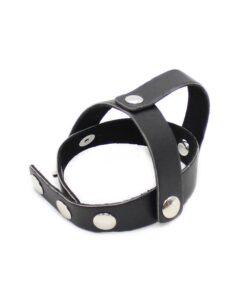 T Style Ball Divider Leather Snap Closure Black