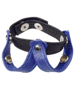 Leather V- Style Divider (Black/Blue)