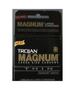 Trojan Magnum Thin Large Size Condoms With Ultrasmooth Lubricant